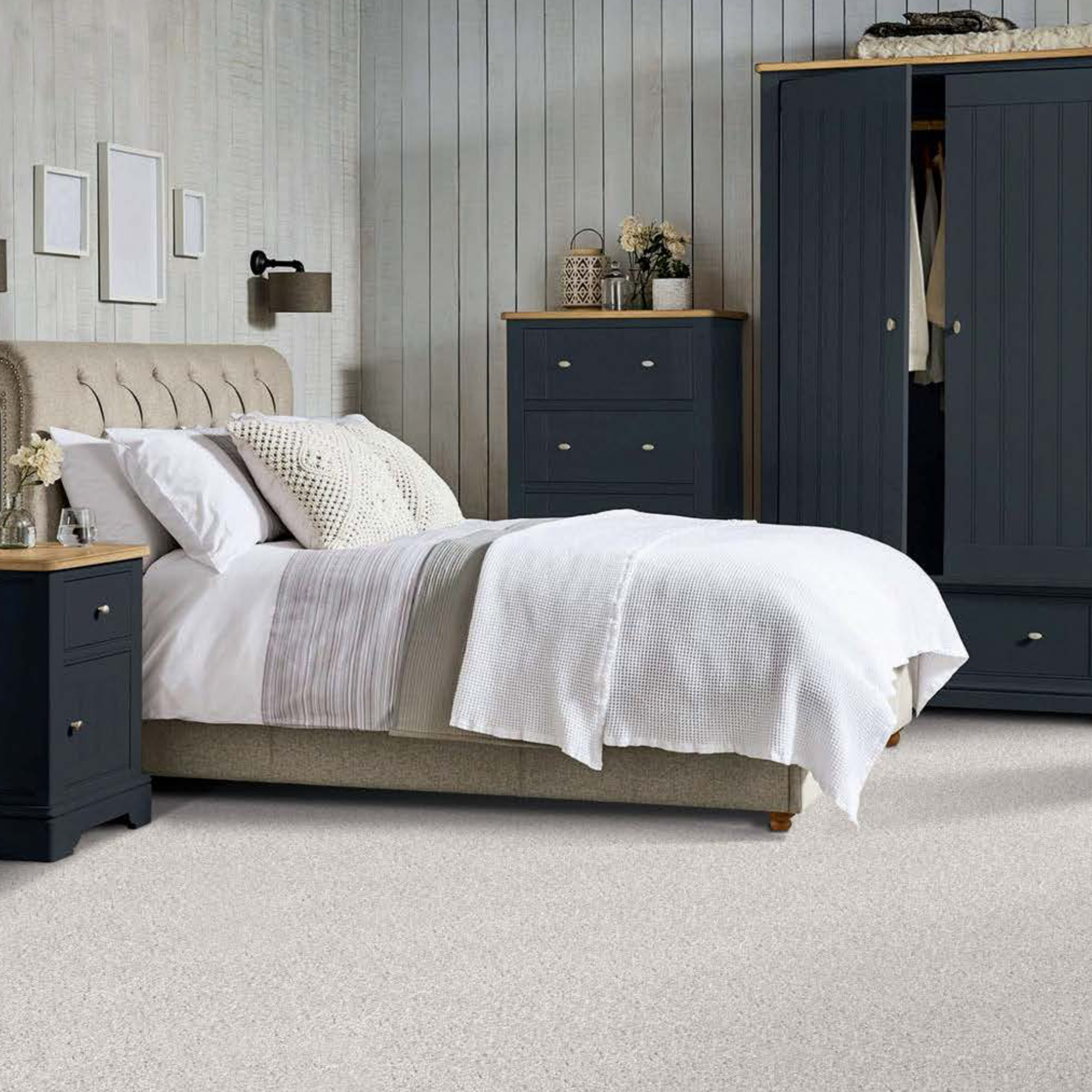 Beige Carpet in Bedroom